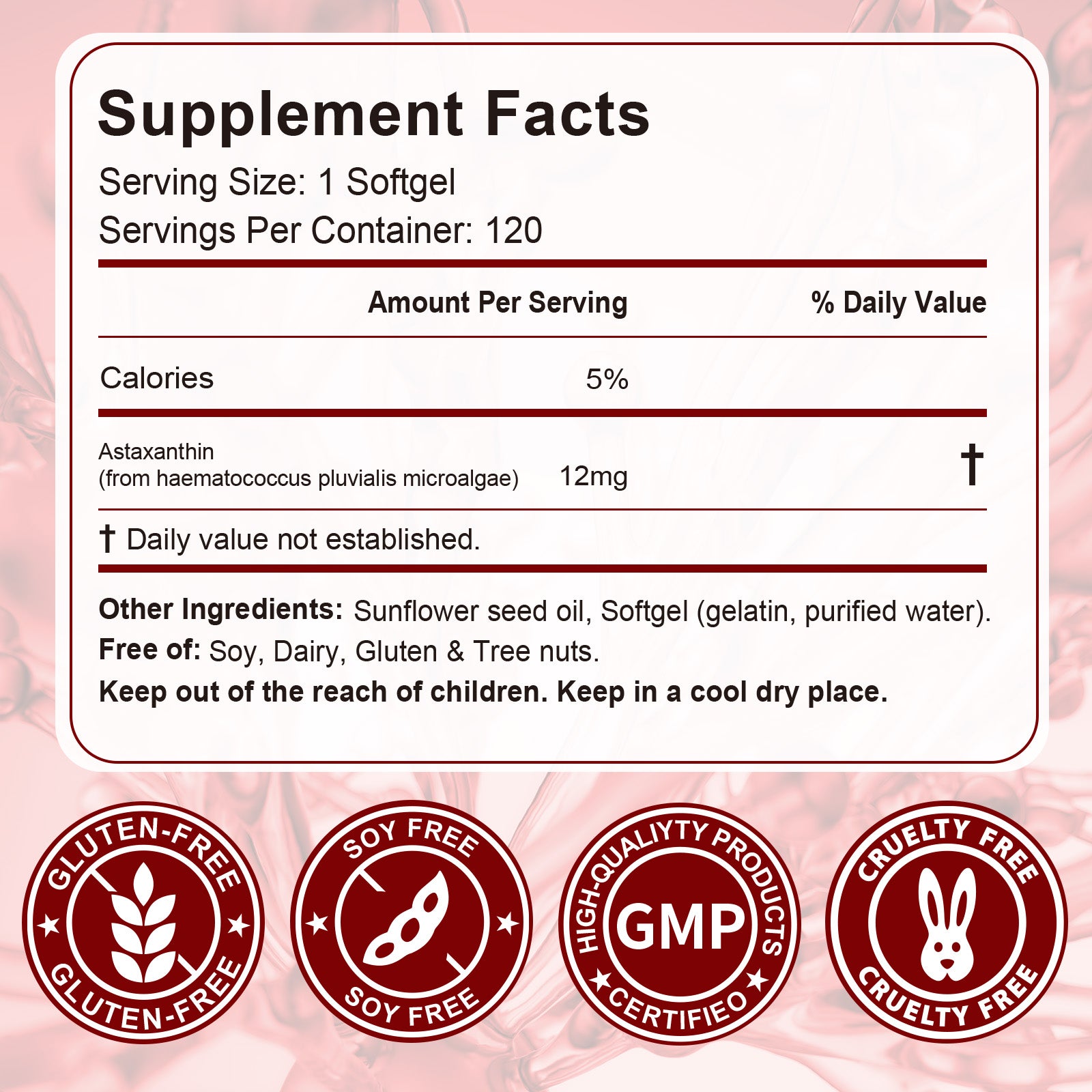 Belano's Astaxanthin Softgels