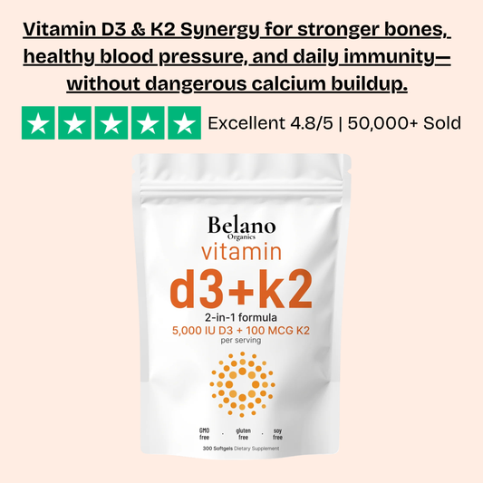 Belano's D3 & K2 Softgels